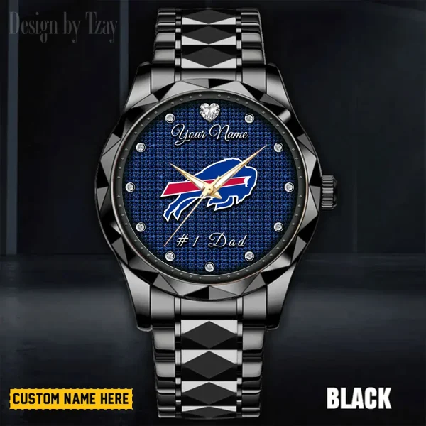 Buffalo Bills #1 Dad Luxury Diamond Men Wristwatch Father's Day Gift SPTDMW198 - Image 3