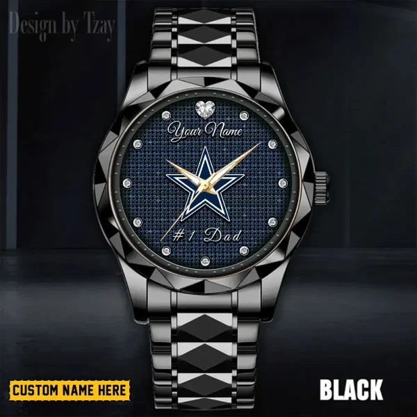 Dallas Cowboys #1 Dad Luxury Diamond Men Wristwatch Father's Day Gift SPTDMW203 - Image 5