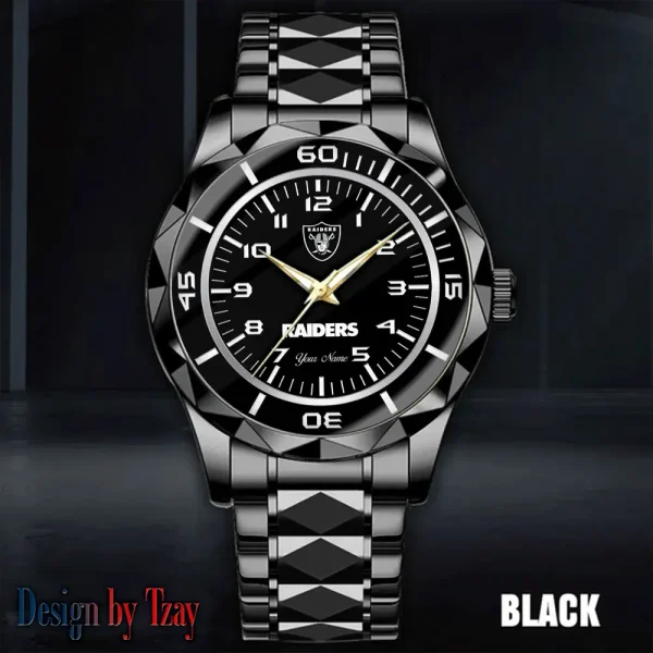 Las Vegas Raiders Best Dad Ever Luxury Diamond Men Wristwatch Father's Day Gift SPTDMW244 - Image 2