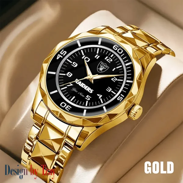 Las Vegas Raiders Best Dad Ever Luxury Diamond Men Wristwatch Father's Day Gift SPTDMW244 - Image 5