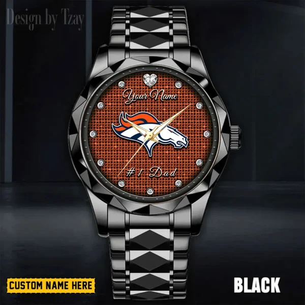 Denver Broncos #1 Dad Luxury Diamond Men Wristwatch Father's Day Gift SPTDMW204 - Image 3