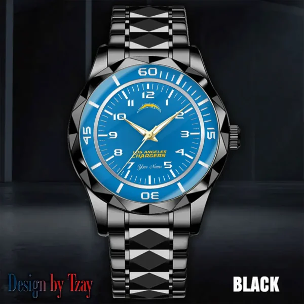 Los Angeles Chargers Best Dad Ever Luxury Diamond Men Wristwatch Father's Day Gift SPTDMW245 - Image 2