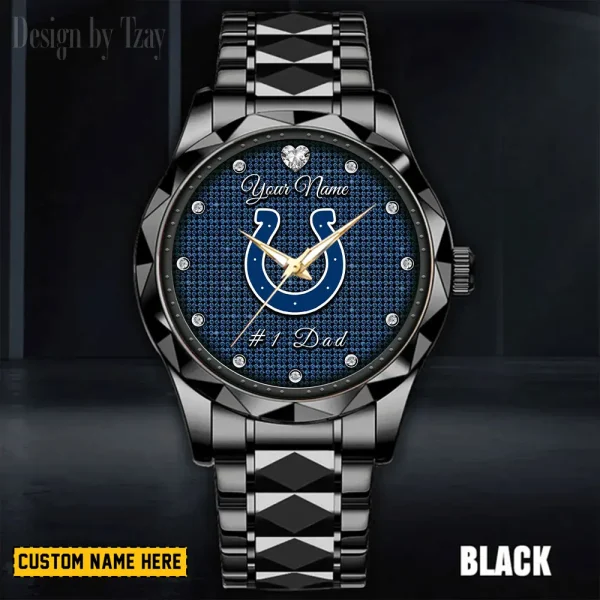 Indianapolis Colts #1 Dad Luxury Diamond Men Wristwatch Father's Day Gift SPTDMW208 - Image 3