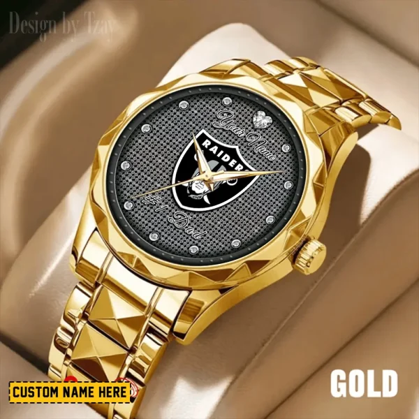 Las Vegas Raiders #1 Dad Luxury Diamond Men Wristwatch Father's Day Gift SPTDMW211 - Image 4