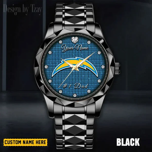 Los Angeles Chargers #1 Dad Luxury Diamond Men Wristwatch Father's Day Gift SPTDMW212 - Image 3