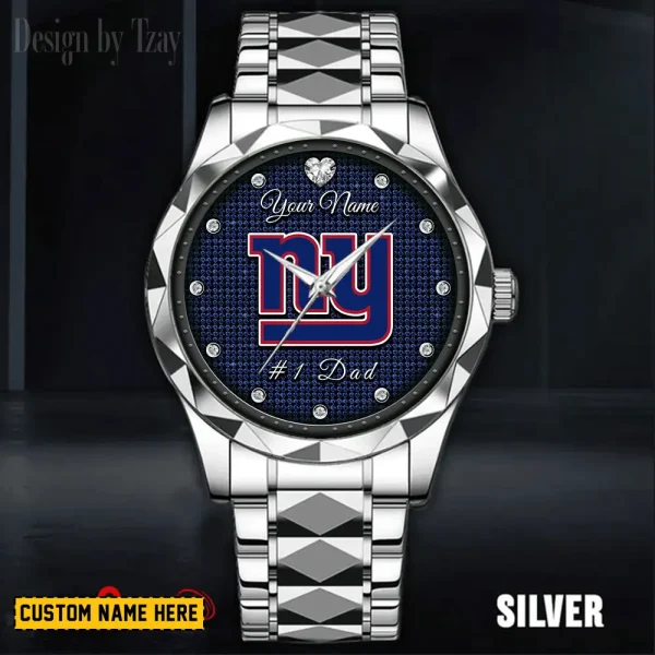 New York Giants #1 Dad Luxury Diamond Men Wristwatch Father's Day Gift SPTDMW218 - Image 2