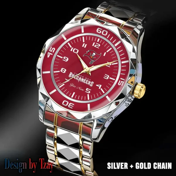 Tampa Bay Buccaneers Best Dad Ever Luxury Diamond Men Wristwatch Father's Day Gift SPTDMW249 - Image 3