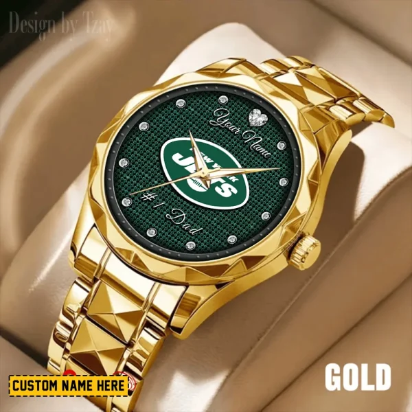 New York Jets #1 Dad Luxury Diamond Men Wristwatch Father's Day Gift SPTDMW219 - Image 5