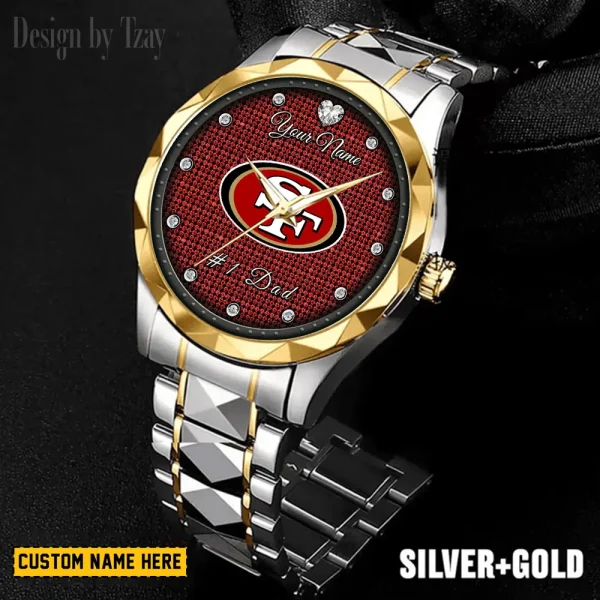 San Francisco 49ers #1 Dad Luxury Diamond Men Wristwatch Father's Day Gift SPTDMW222