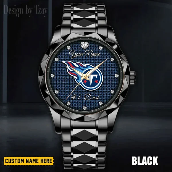 Tennessee Titans #1 Dad Luxury Diamond Men Wristwatch Father's Day Gift SPTDMW225 - Image 4