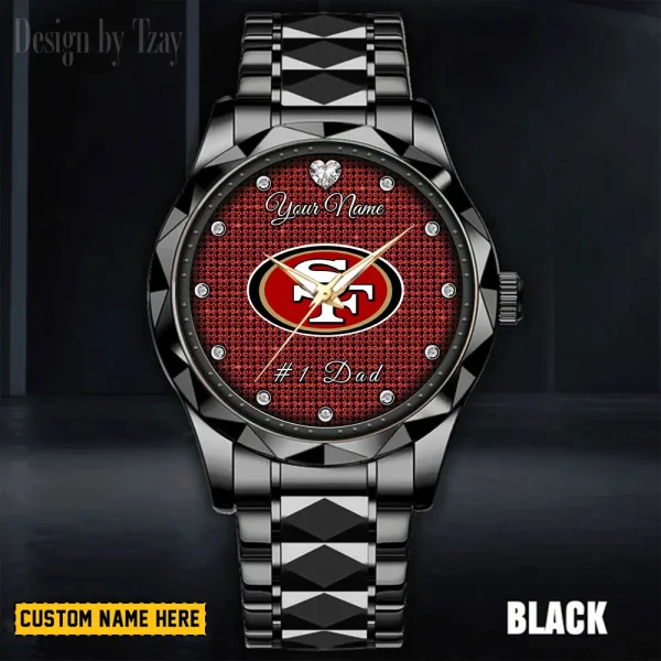 San Francisco 49ers #1 Dad Luxury Diamond Men Wristwatch Father's Day Gift SPTDMW222 - Image 5