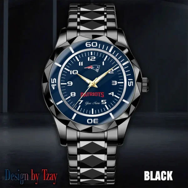 New England Patriots Best Dad Ever Luxury Diamond Men Wristwatch Father's Day Gift SPTDMW250 - Image 4
