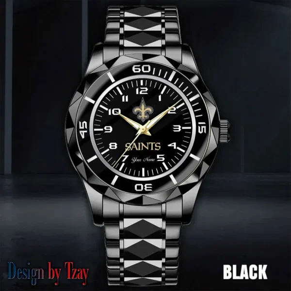 New Orleans Saints Best Dad Ever Luxury Diamond Men Wristwatch Father's Day Gift SPTDMW251 - Image 4