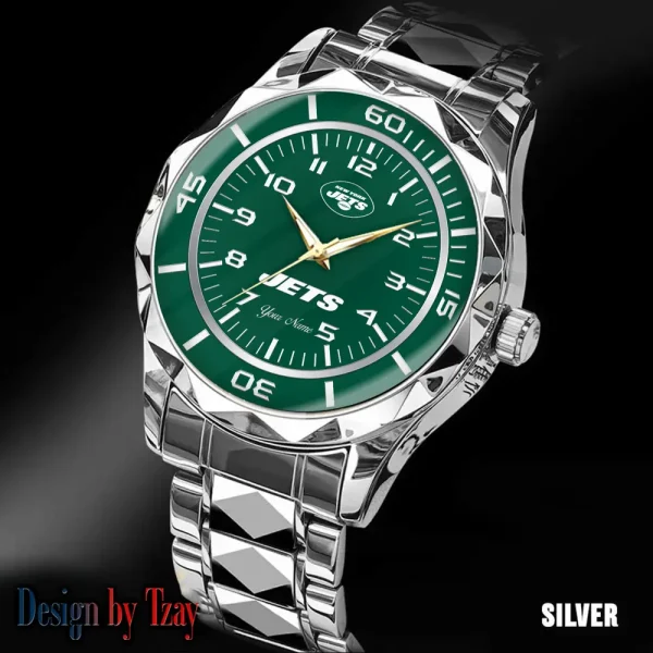 New York Jets Best Dad Ever Luxury Diamond Men Wristwatch Father's Day Gift SPTDMW252 - Image 2