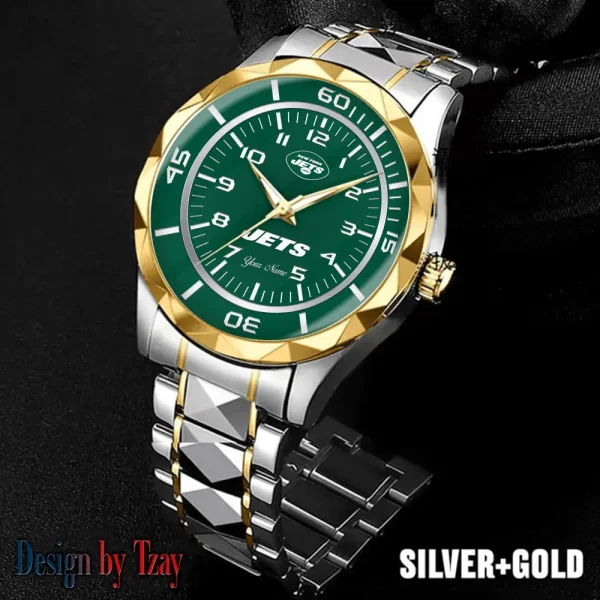 New York Jets Best Dad Ever Luxury Diamond Men Wristwatch Father's Day Gift SPTDMW252 - Image 5