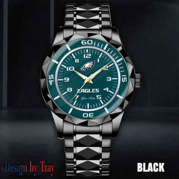Philadelphia Eagles Best Dad Ever Luxury Diamond Men Wristwatch Father's Day Gift SPTDMW254 - Image 2