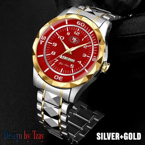 San Francisco 49ers Best Dad Ever Luxury Diamond Men Wristwatch Father's Day Gift SPTDMW256 - Image 2