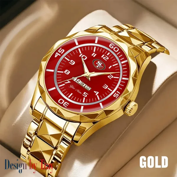 San Francisco 49ers Best Dad Ever Luxury Diamond Men Wristwatch Father's Day Gift SPTDMW256 - Image 4