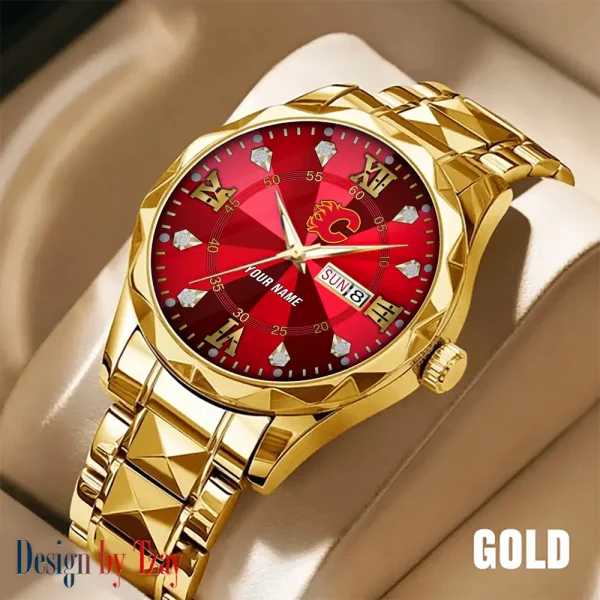 Calgary Flames NHL Luxury Diamond Men Wristwatch Trending 2025 SPTDMW262 - Image 3