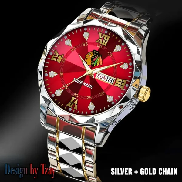 Chicago Blackhawks NHL Luxury Diamond Men Wristwatch Trending 2025 SPTDMW264 - Image 3
