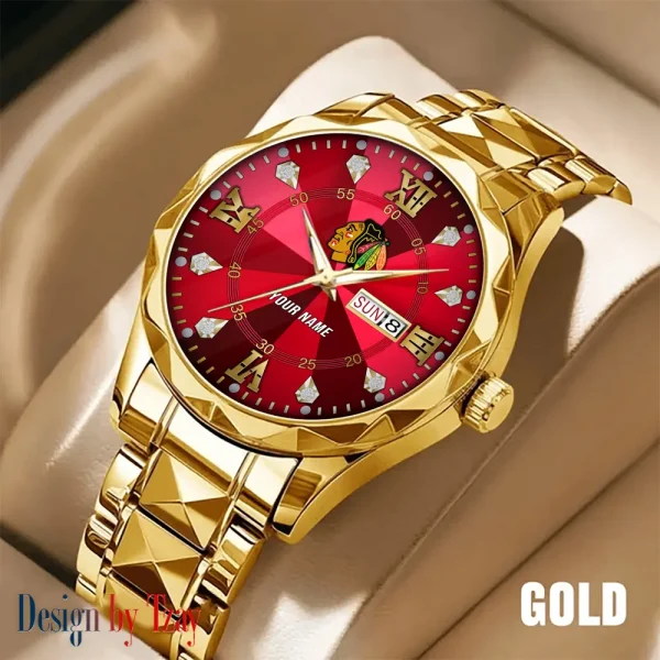 Chicago Blackhawks NHL Luxury Diamond Men Wristwatch Trending 2025 SPTDMW264 - Image 4