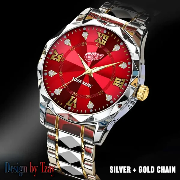 Detroit Red Wings NHL Luxury Diamond Men Wristwatch Trending 2025 SPTDMW268 - Image 2