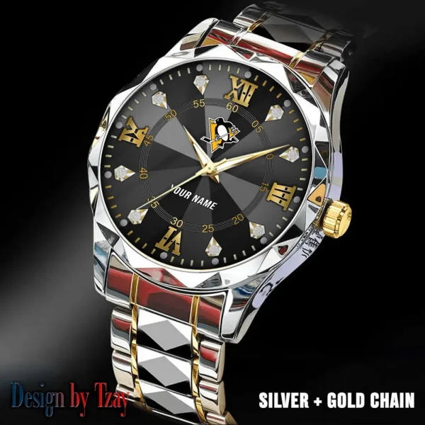 Pittsburgh Penguins NHL Luxury Diamond Men Wristwatch Trending 2025 SPTDMW280 - Image 2