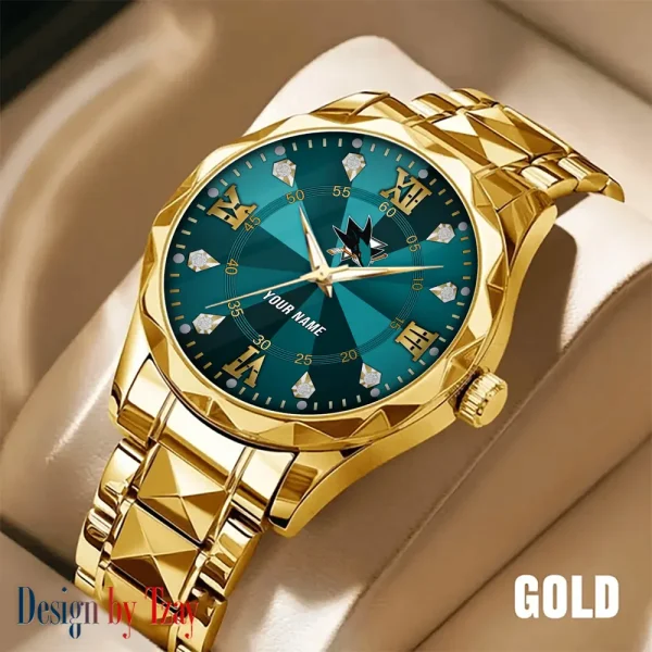 San Jose Sharks NHL Luxury Diamond Men Wristwatch Trending 2025 SPTDMW281 - Image 2
