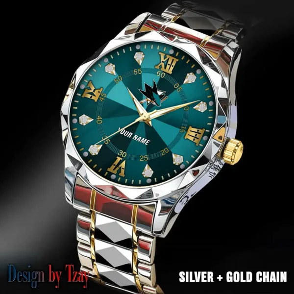 San Jose Sharks NHL Luxury Diamond Men Wristwatch Trending 2025 SPTDMW281 - Image 3