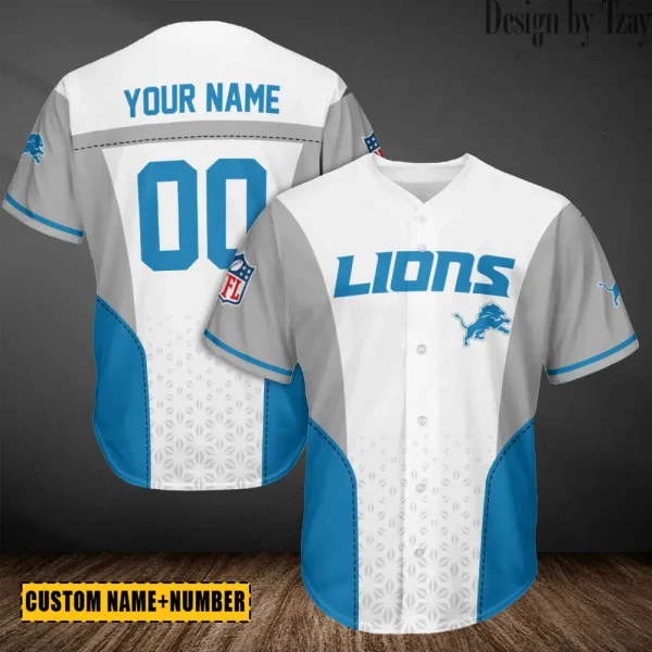 Detroit Lions Casual Button Baseball Shirt Trending 2025 AZCBJS683