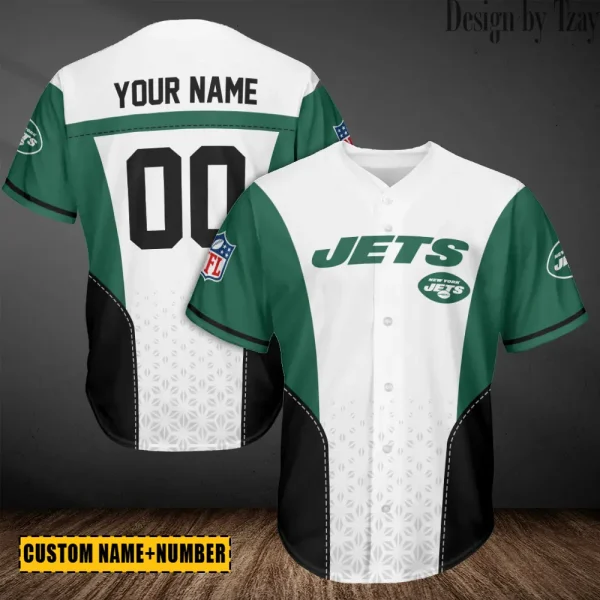 New York Jets Casual Button Baseball Shirt Trending 2025 AZCBJS694