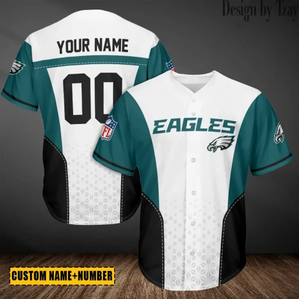 Philadelphia Eagles Casual Button Baseball Shirt Trending 2025 AZCBJS695