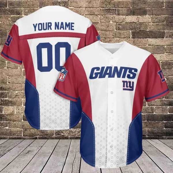 New York Giants Casual Button Baseball Shirt Trending 2025 AZCBJS693