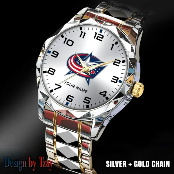 Columbus Blue Jackets NHL Luxury Diamond Men Wristwatch Trending 2025 SPTDMW298 - Image 3