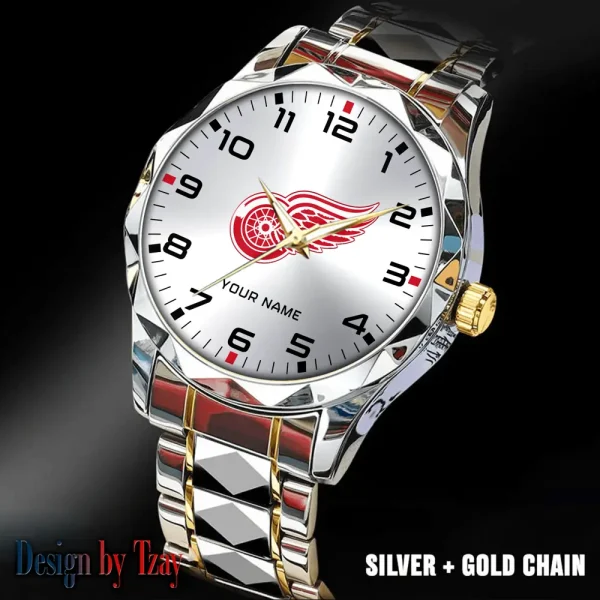 Detroit Red Wings NHL Luxury Diamond Men Wristwatch Trending 2025 SPTDMW300 - Image 2