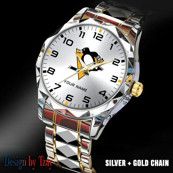 Pittsburgh Penguins NHL Luxury Diamond Men Wristwatch Trending 2025 SPTDMW312 - Image 3