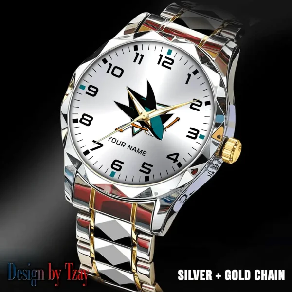 San Jose Sharks NHL Luxury Diamond Men Wristwatch Trending 2025 SPTDMW313 - Image 4