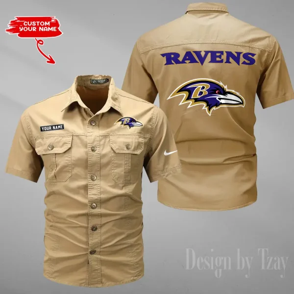 Baltimore Ravens Military Cargo Cotton Shirts New 2025 SPTMSSWS067 - Image 3