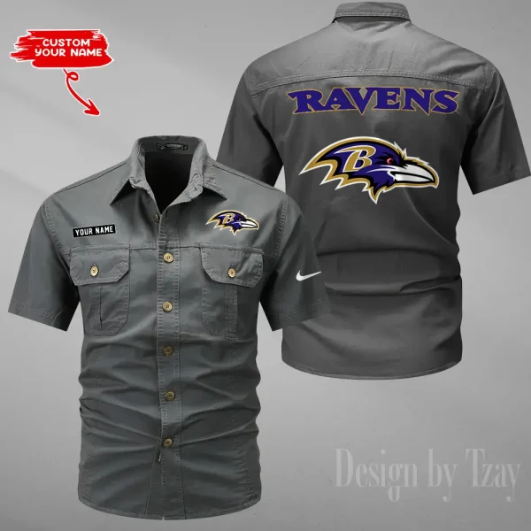 Baltimore Ravens Military Cargo Cotton Shirts New 2025 SPTMSSWS067 - Image 4