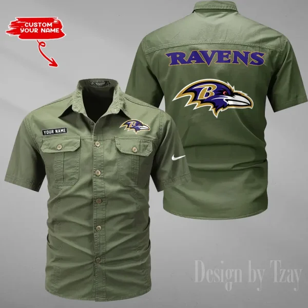 Baltimore Ravens Military Cargo Cotton Shirts New 2025 SPTMSSWS067 - Image 5