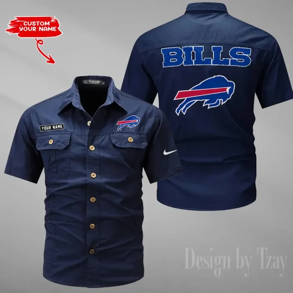 Buffalo Bills Military Cargo Cotton Shirts New 2025 SPTMSSWS068 - Image 2