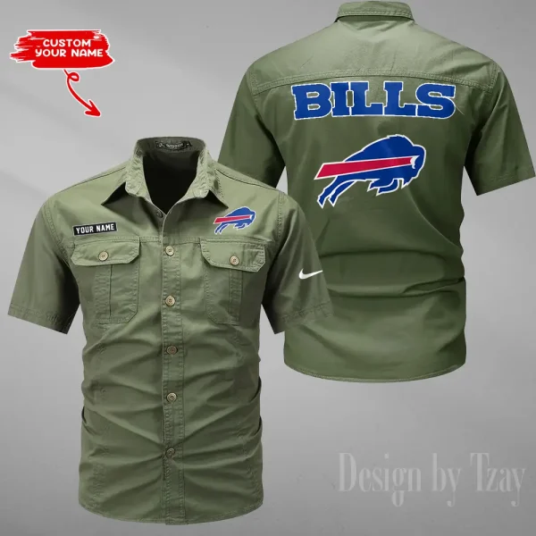 Buffalo Bills Military Cargo Cotton Shirts New 2025 SPTMSSWS068 - Image 5