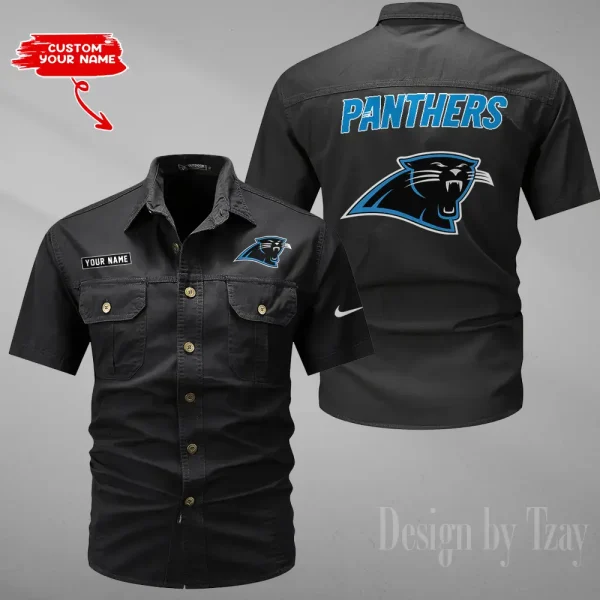 Carolina Panthers Military Cargo Cotton Shirts New 2025 SPTMSSWS069