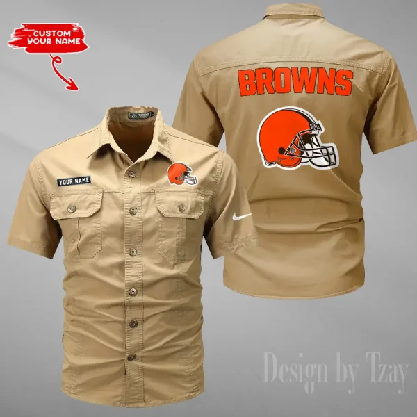 Cleveland Browns Military Cargo Cotton Shirts New 2025 SPTMSSWS072 - Image 4
