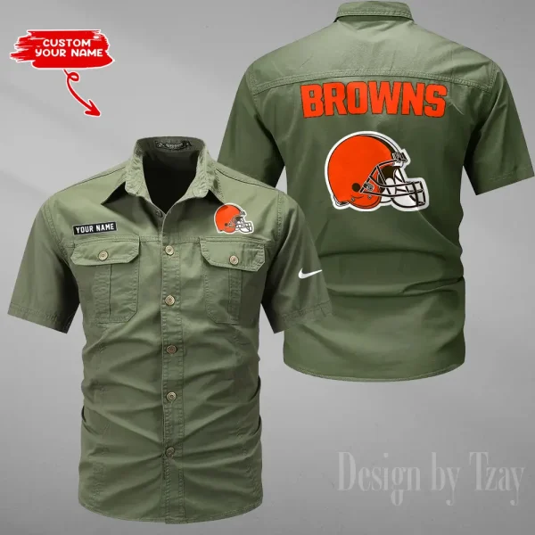 Cleveland Browns Military Cargo Cotton Shirts New 2025 SPTMSSWS072 - Image 5