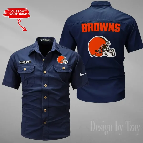 Cleveland Browns Military Cargo Cotton Shirts New 2025 SPTMSSWS072 - Image 6