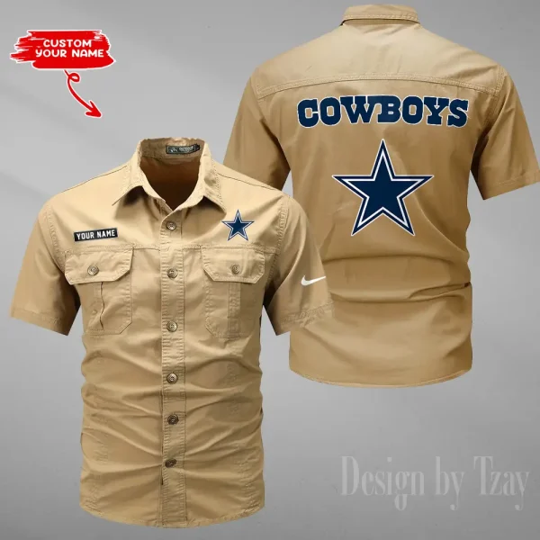 Dallas Cowboys Military Cargo Cotton Shirts New 2025 SPTMSSWS073 - Image 2