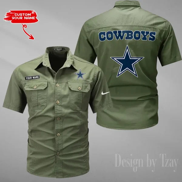 Dallas Cowboys Military Cargo Cotton Shirts New 2025 SPTMSSWS073 - Image 3
