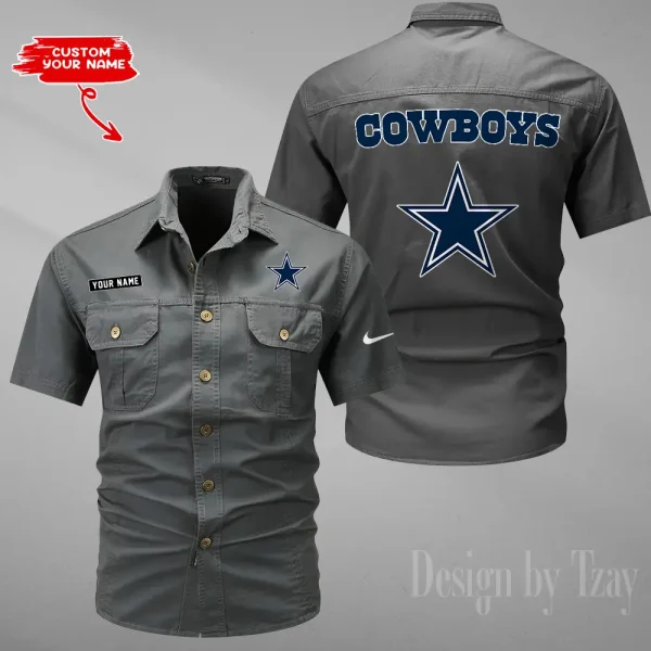 Dallas Cowboys Military Cargo Cotton Shirts New 2025 SPTMSSWS073 - Image 4