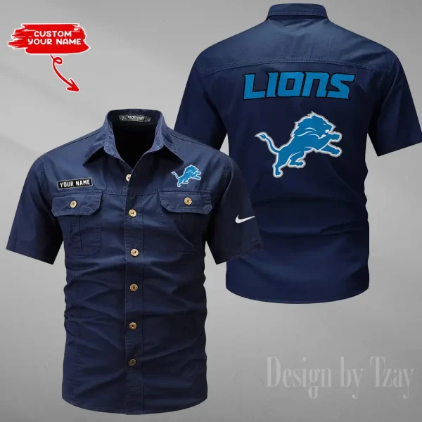 Detroit Lions Military Cargo Cotton Shirts New 2025 SPTMSSWS075